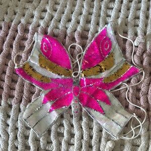 Pink and Gold Sequin Butterfly Top